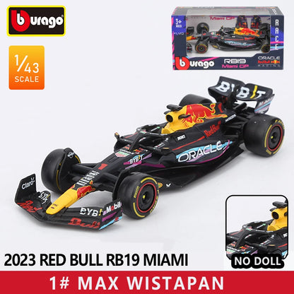 Bburago 1:43 Red Bull F1 Rb19 Las Vegas Miami 1 Verstappen 11 Perez Alloy Scaled Die-Cast Car Model Toys Collection Kid Gift