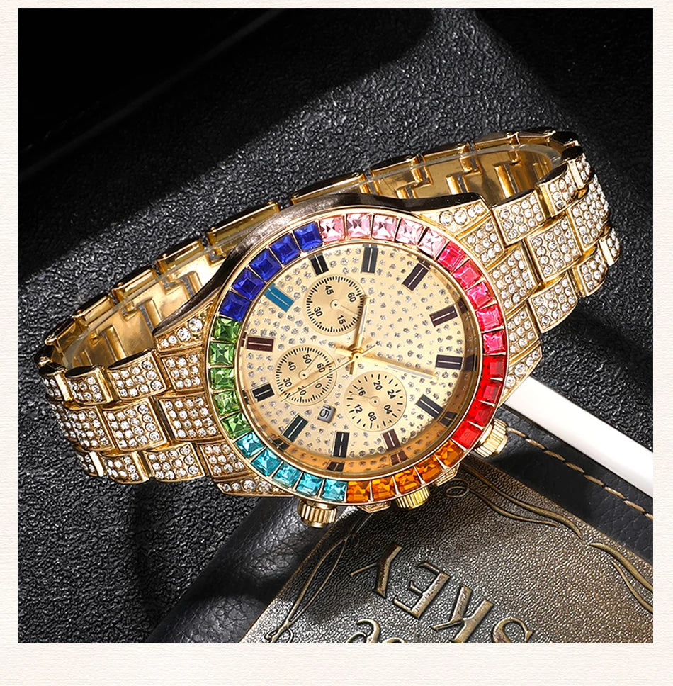 Diamond Women's Watches Gold Watch Ladies Wrist Watches Luxury Brand Rhinestone Women Bracelet Set Watches Female Relogio