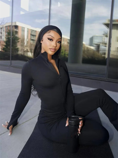 2025 Fall Casual Tracksuits Women Sets Long Sleeve Top Pants Streetwear Sports Three 3 Piece Matching Sets Outfits With Headband