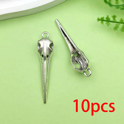 10/12pcs Halloween Decorate Charms Alloy Skull moth,Spider,Bull Head,bat Pendants for DIY Jewelry Making Accessories