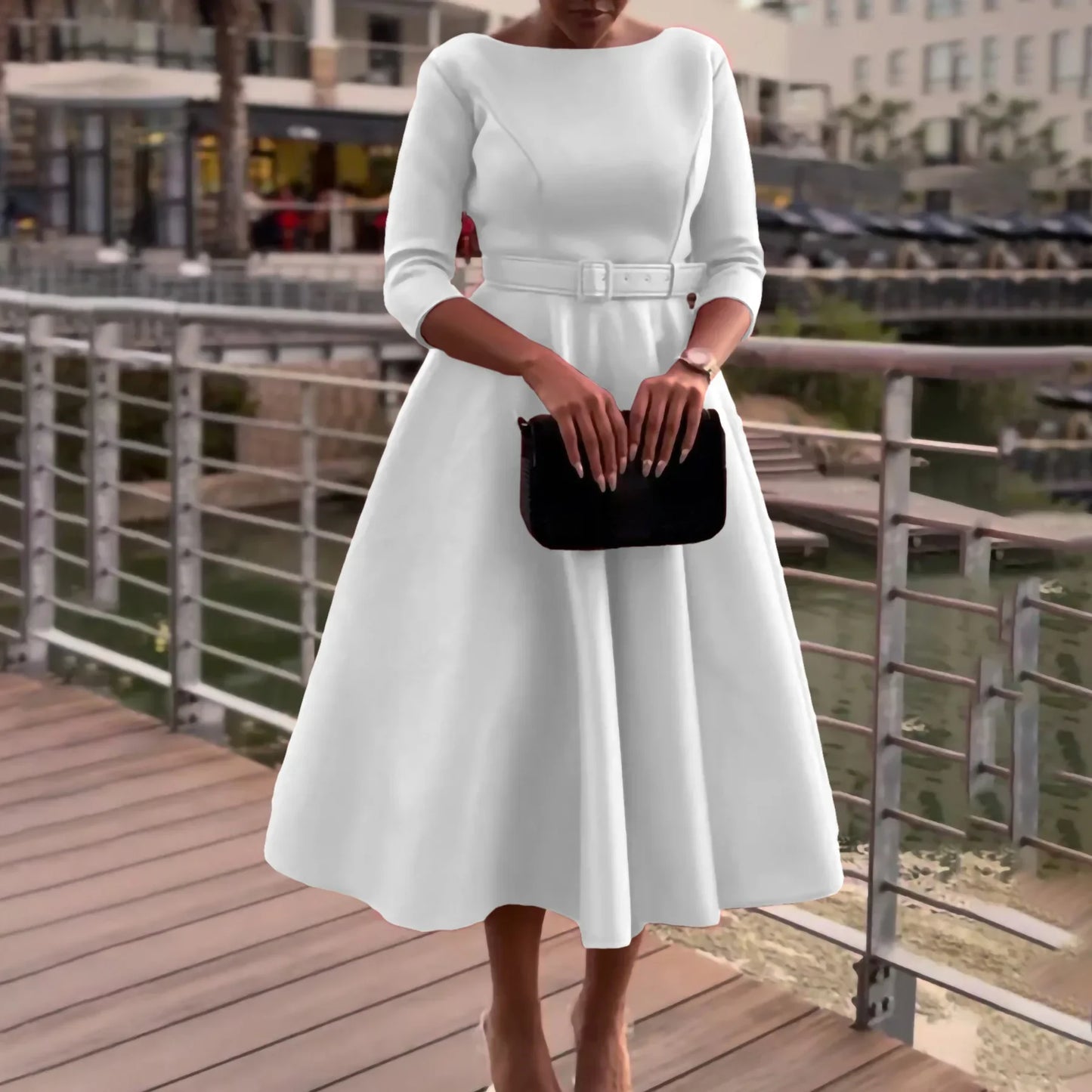 Fashionable Elegant Women's Clothing Dress Suitable For Bridesmaid Party Dress High Waist Design Various Sizes Available