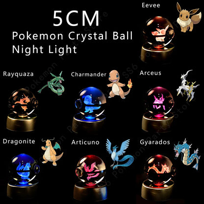 EtherealBe Pokemon 3D Crystal Ball Night Light
