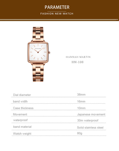 Simple Design Stainless Steel Strap Quartz Machine Core 3ATM Waterproof Wrist Watch Multifunctional Dropshipping Women's Watches