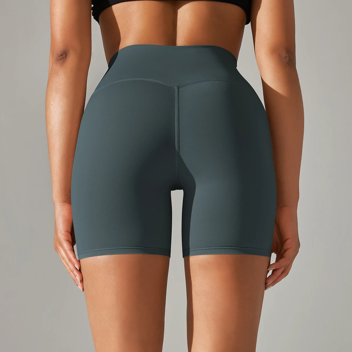 Summer Women Yoga Shorts Naked Feel Sports Shorts  Fitness Tights High Waist Gmy Running Push Up Clothes Workout Cycling Shorts