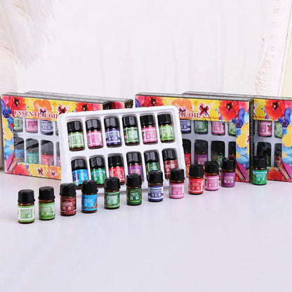12pcs/lot 3ML Aromatherapy Aromatic Plant Water-soluble Essential Oil Set Humidifier Aromatherapy Spa Bath Massage Essential Oil