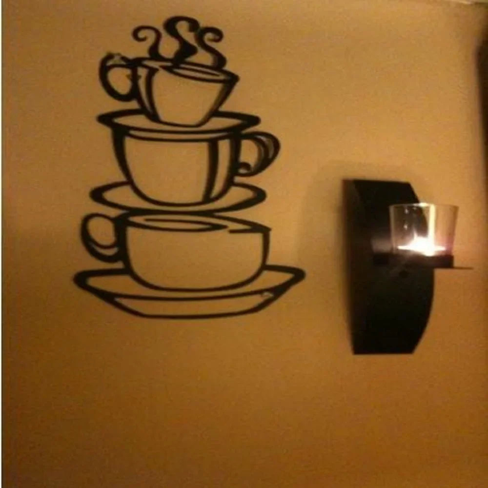 wall stickers home decor Removable DIY Kitchen Decor Coffee House Cup Decals Vinyl Wall Sticker muurstickers pegatinas de pared