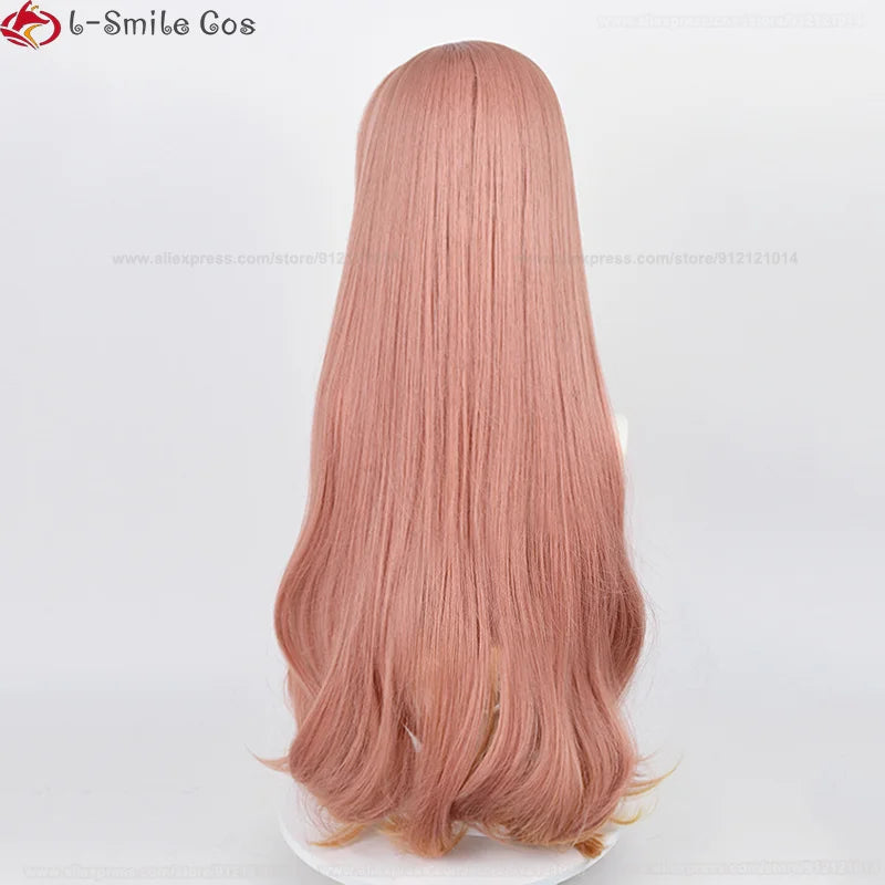 85cm Rapi Cosplay Wig Nikke Rapi Wig Cosplay Pink Orange Brown Heat Resistant Synthetic Hair Halloween Anime Wigs +Wig Cap