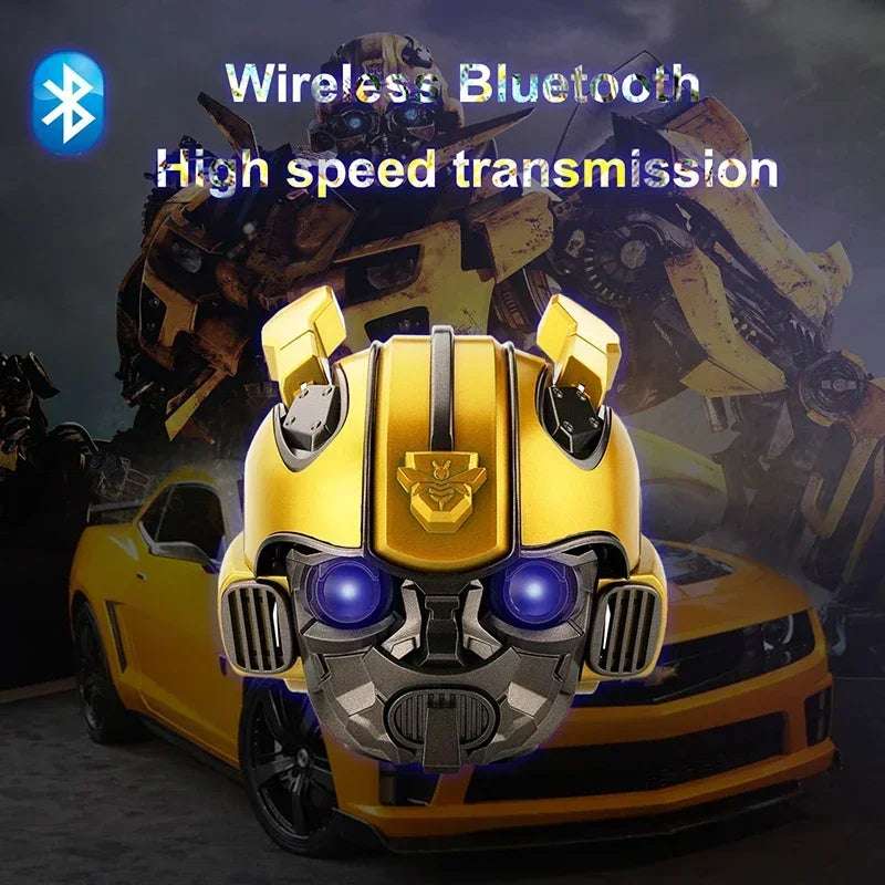 Transformers Bluetooth Speaker Bumblebee Helmet H2 With FM Radio Mini Subwoofer Speaker Portable Cartoon LED Support TF For Kids