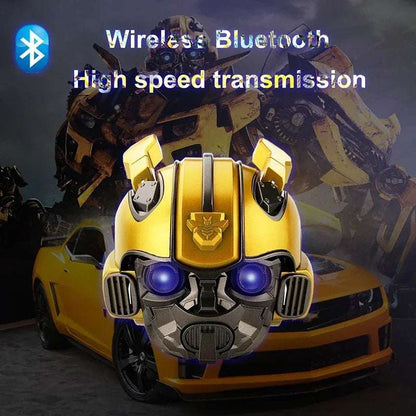 Transformers Bluetooth Speaker Bumblebee Helmet H2 With FM Radio Mini Subwoofer Speaker Portable Cartoon LED Support TF For Kids