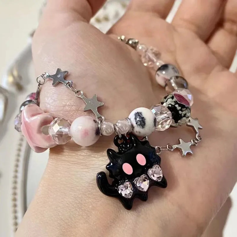 Cute Women Man Neck Pendants Silver Color Window Moonstone Cat Branches Pendant Charms For Making Jewelry Accessories DIY
