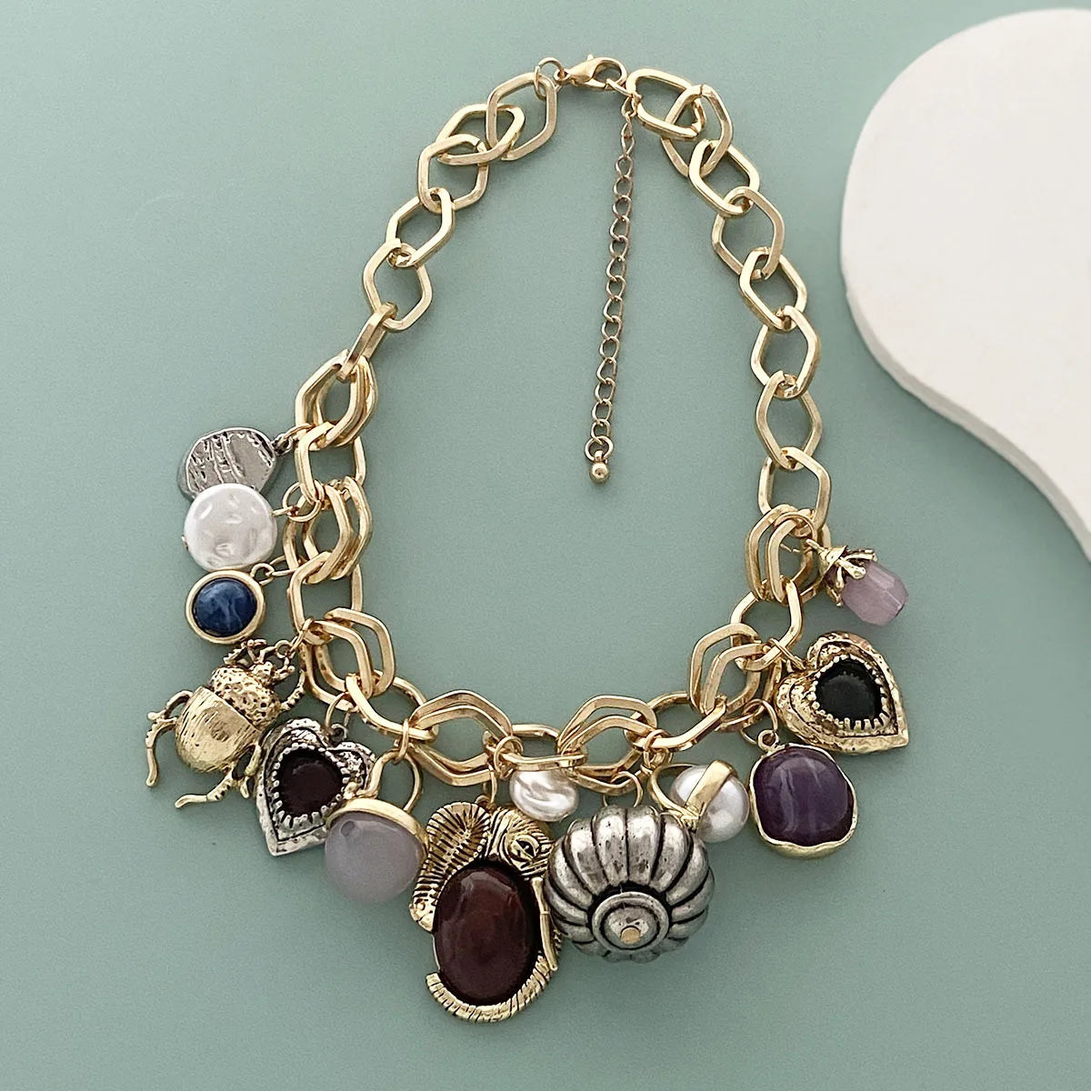 Zvoijio New Personalized Retro Fashion Multiple Pendant Necklace