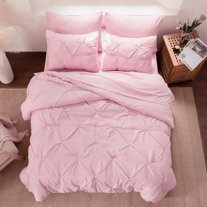 DOWNCOOL 7Pcs Comforter Sets, Multi-color Bedding Sets , All Season Down Alternative Bedding Comforter Sets