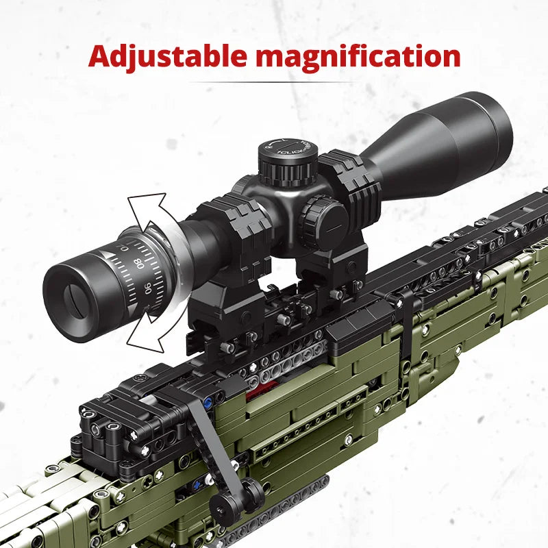 ZKZC WW2 Military Weapon Shotgun Sniper Rifle Assault Rifle Building Block City Police Pistol Brick Children Toys Gifts