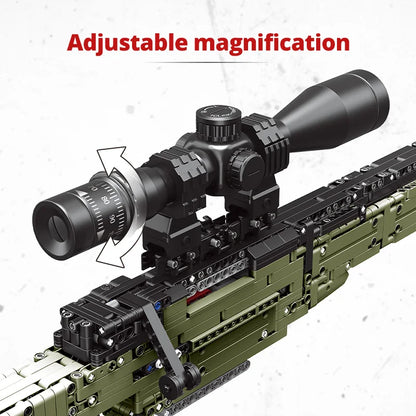 ZKZC WW2 Military Weapon Shotgun Sniper Rifle Assault Rifle Building Block City Police Pistol Brick Children Toys Gifts
