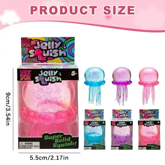 Confirmed Needoh Fuzz Ball Jellyfish Squishy Blind Box Series Suitable For People Under Pressure Stress Relief Relax Squeeze Toy