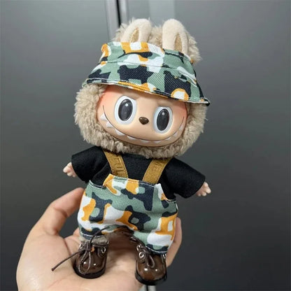 2025 New Labubu 17cm Doll Clothes Outfit Accessories for Korea Kpop Exo Labubu V1 V2 Idol Handsome Clothing Cool Gift