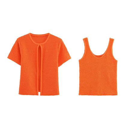 EtherealBe Pearl Embellished Knitted Vest for Women