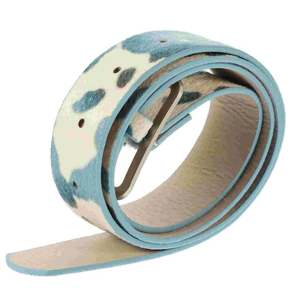 Cow Pu Belt Print Women's Belts Adjustable Elasticity for Pants Western Imitation Cowgirl Jeans Woman