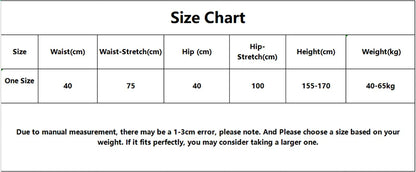 EtherealBe Halloween bat pattern tights for women in a size chart format with measurements and fitting guidance