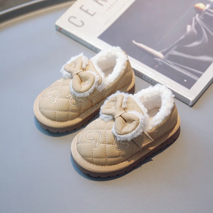 Children's Cotton Shoes 1-8 Years Old Padded Thickened Boys Girls Walking Shoes Autumn Winter Flat Non-slip Kid Baby Snow Boots