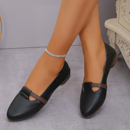 Women's Shoes 2024 Hot Sale Shallow Women's Flats Fashion Pointed Toe Dail Flats Women High Quality Plus Size Flat Low Heels