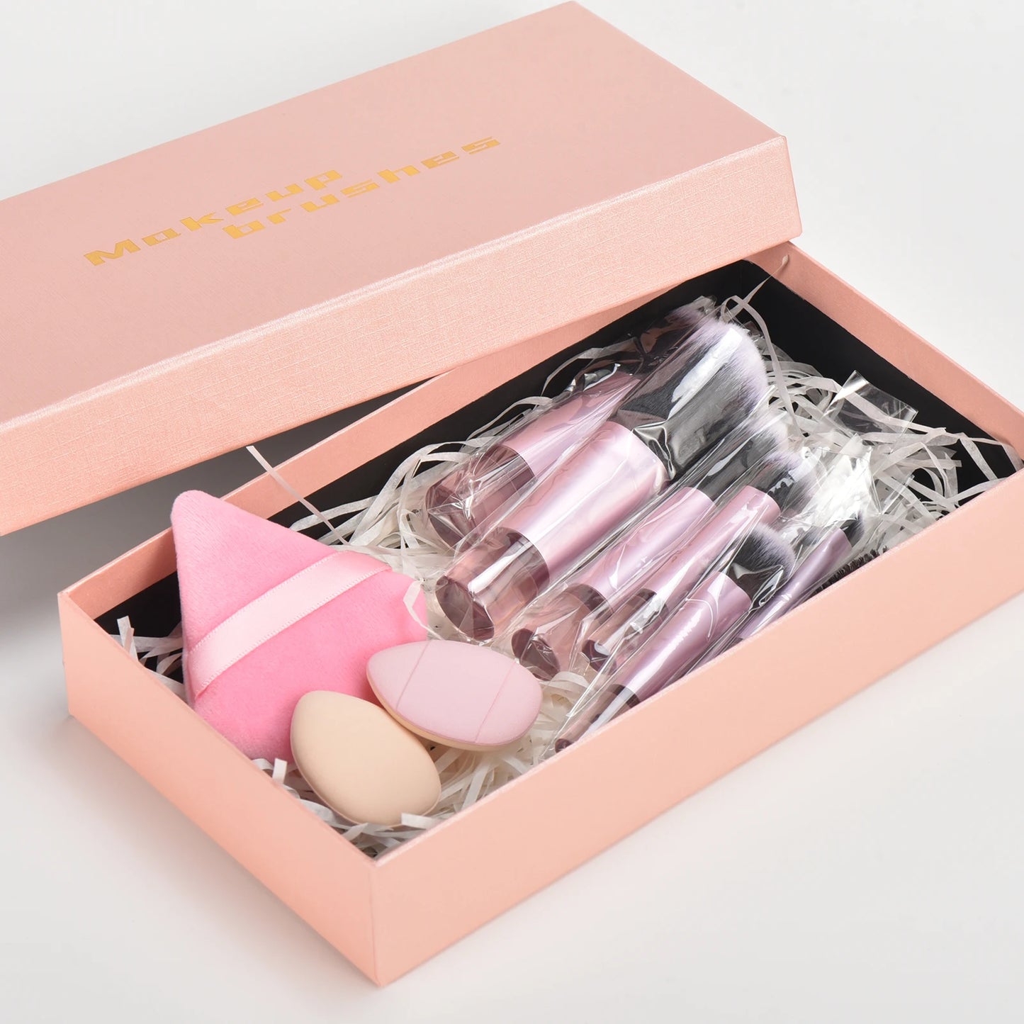 10 color Mini makeup brush Travel portable Makeup Tool Makeup Puff - Palm Brush Professional Makeup tool set Christmas gift