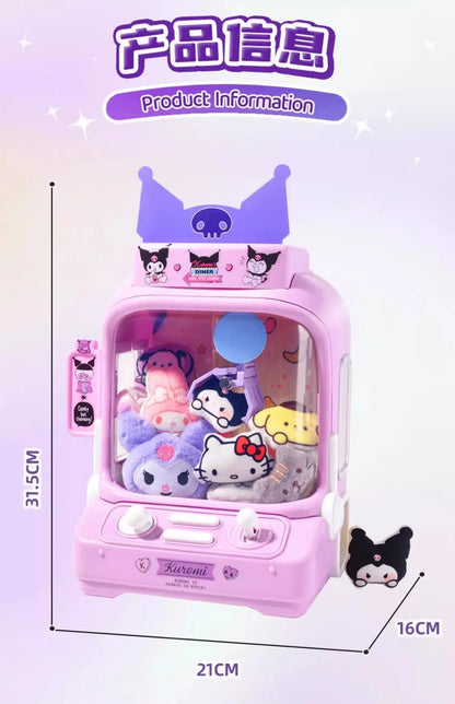 Sanrio Peripheral Children'S Toys Kuromi Claw Machine Clip Doll Machine Home Birthday Gift Girl Hand Toy Boy Toy Christmas Gift