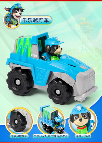 Original Paw Patrol Rex’s Dinosaur Rescue Vehicle with Collectible Action Figure Anime Doll Kids Toy Birthday Christmas Gift