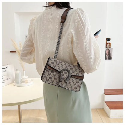 Fashion Popular Women's Bag Trend Brand Retro Chain Shoulder Bag High Quality Ladies Crossbody Bag Designer Luxury Handbag