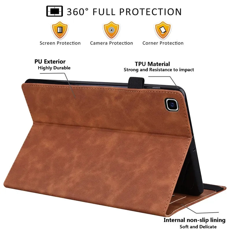 Coque For Samsung Tab A9 Plus 11" Tablet Case Luxury PU Leather Wallet Cover For Galaxy Tab A9+ SM-X210 SM-X215 SM-X216B Funda