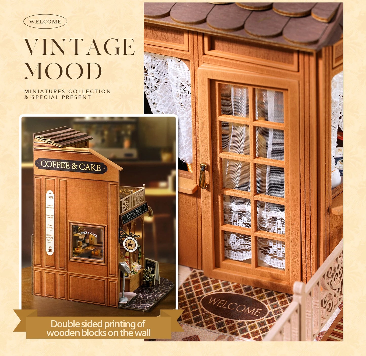 Handmade Wooden Miniature Doll House Kit 3D Puzzle Assembled Building Model Kit With LED Light DollHouses Toy For Christmas Gift