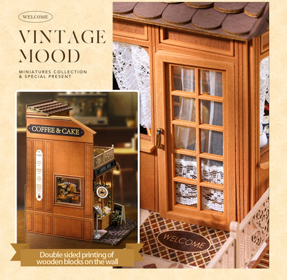 Handmade Wooden Miniature Doll House Kit 3D Puzzle Assembled Building Model Kit With LED Light DollHouses Toy For Christmas Gift