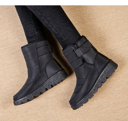 Waterproof Winter Boots for Women 2025 New Faux Fur Long Plush Snow Boots Woman Platform Shoes Warm Cotton Couples Ankle Boots