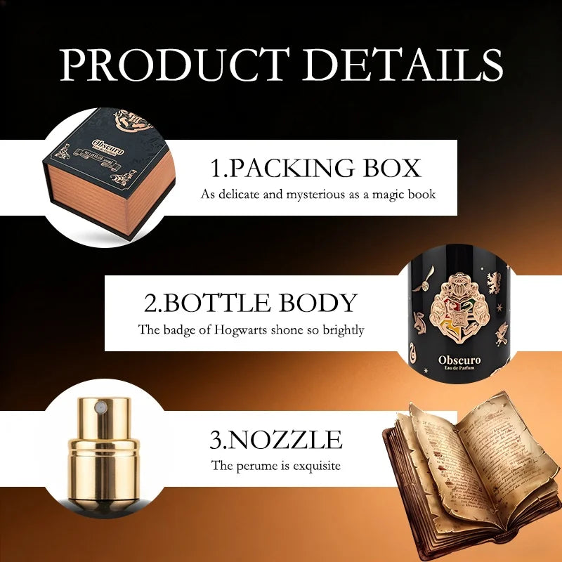MINISO Harry Potter Perfume 3.38 oz/100 ml Long-lasting Fragrance, Perfect Christmas Gift for Girlfriend and Family