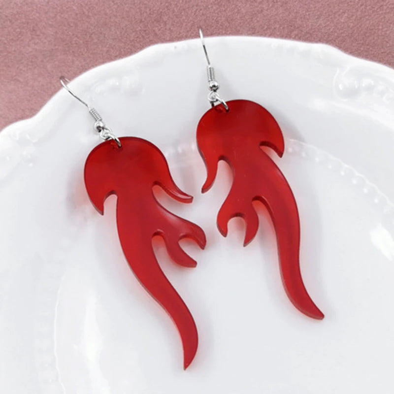 EtherealBe Halloween earrings for women in red ghost design for festive fashion