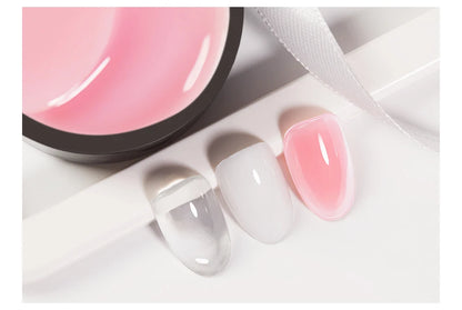 AWStorG 5Pcs/Set Solid Nail Extension Gel Carving Flower Nail Art Building UV Gel Semi Permanent Finger Extension Nail Varnish