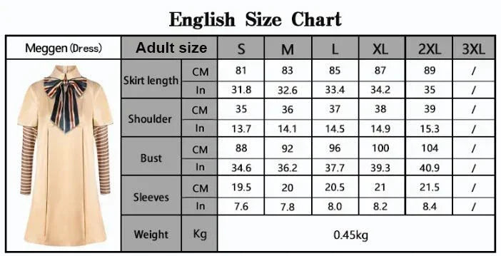 EtherealBe M3GAN cosplay costume for kids featuring stylish dress and bow detail