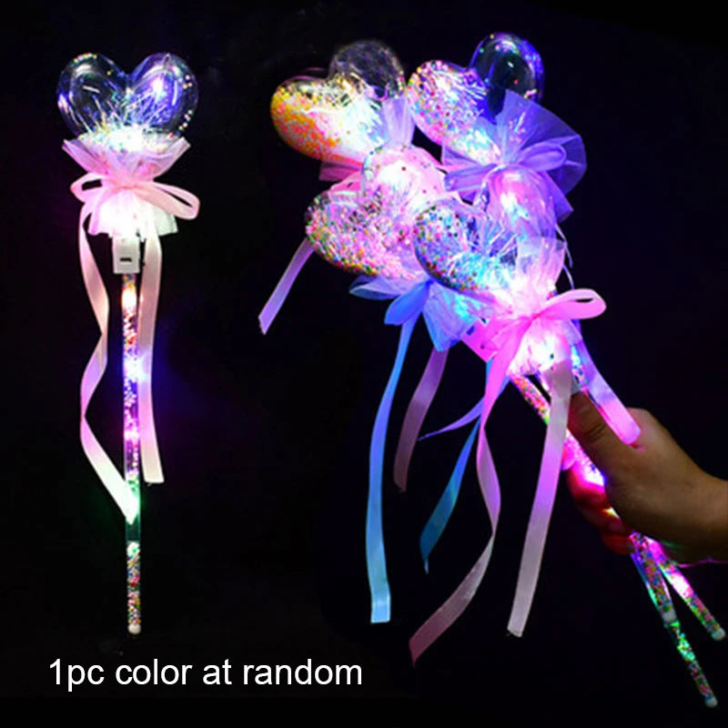 Glowing Magic Wand Flash Fairy Wand Children Kids Christmas Party Stalls Toys Halloween Small Gifts for Party Festival Bulk