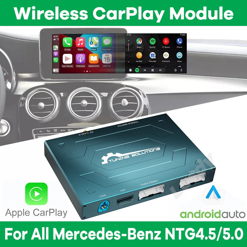 Wireless Apple Carplay Module for Mercedes Benz A B C E CLS GLE GLA GLC GLK ML S Class NTG4.5 NTG5.0 Android Auto Interface