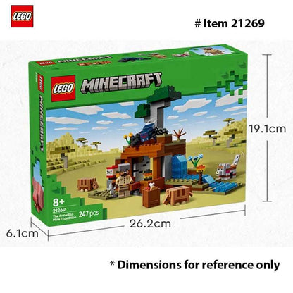 LEGO 21269  Minecraft The Armadillo Mine Expedition Toy Figures and Playset - Building Minecraft Toy for Kids, Boys and Girls