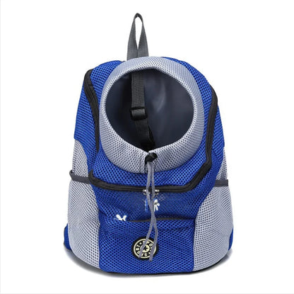 Double Shoulder Portable Travel Backpack Pet Dog Outdoor Carrier Bag Pet Dog Front Bag Mesh Backpack Pet Carrying Supplies
