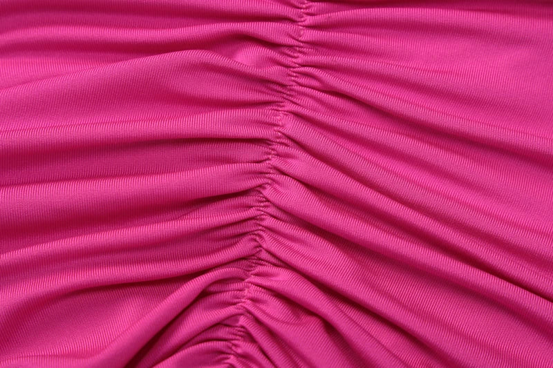 Hugcitar One Shoulder Backless Adjustable Scarf Loop Ruched Sexy Maxi Dress 2025 Women Elegant Y2K Streetwear Festival Outfit