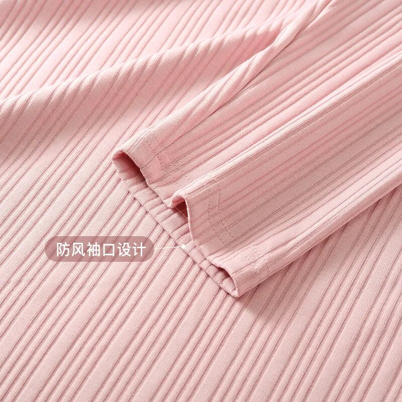 Modal Chic Long Knitted Women Home Dress O Neck New Autumn Winter Solid Kawaii Fashion Night Gown Woman Nightgown for Girls