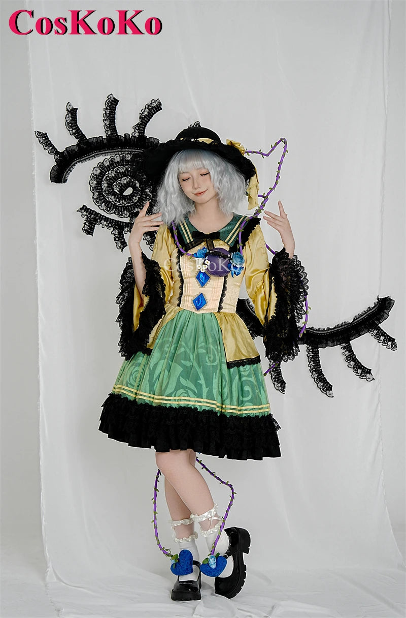 CosKoKo Komeiji Koishi Cosplay Touhou Project Costume Elegant Gorgeous Sweet Formal Dress Halloween Party Role Play Clothing New