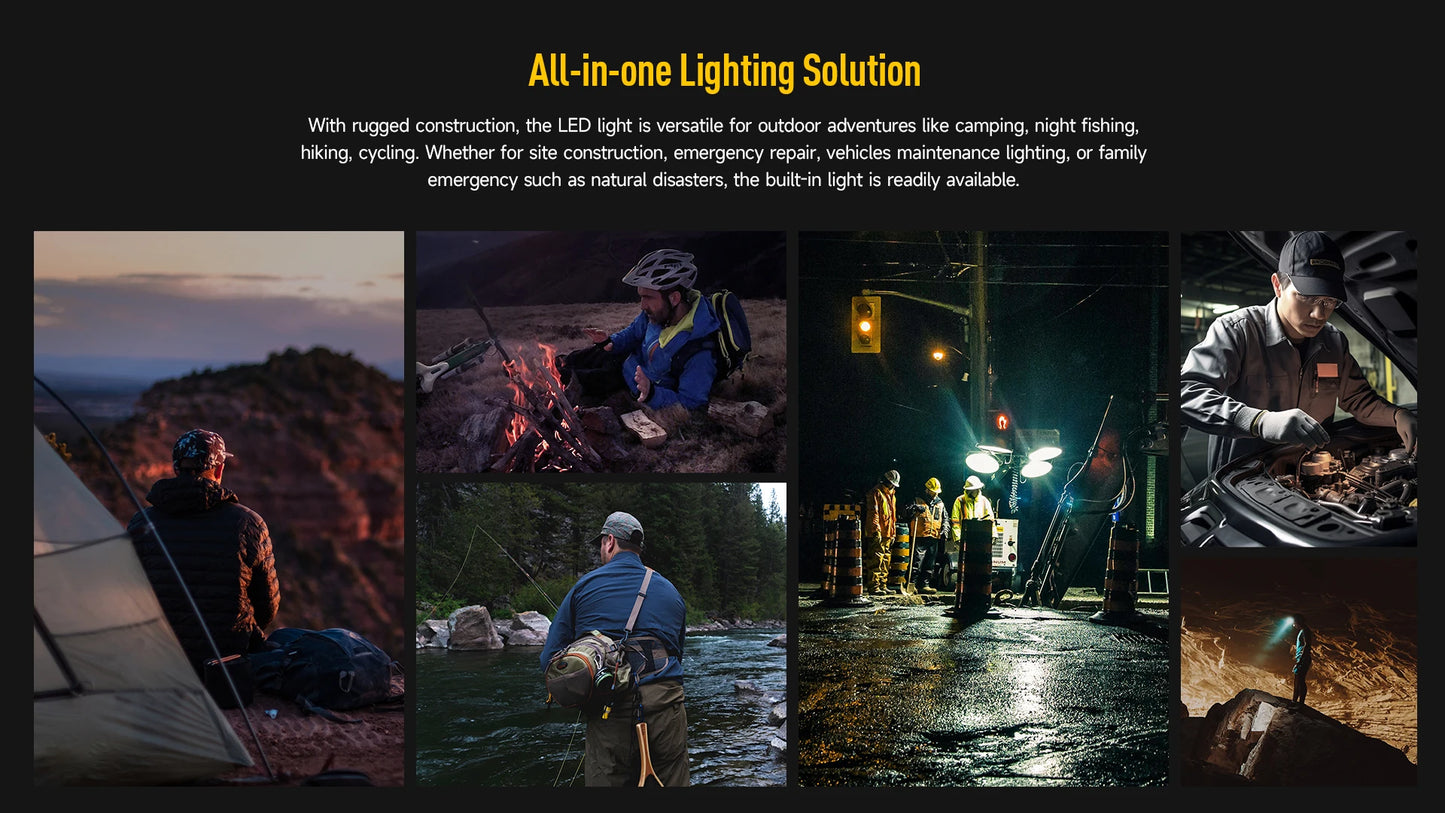 Ulefone Armor Pad 2 Rugged Tablet, 11" 2K, 18600 mAh ,IP68/IP69K Android 13 NFC GPS 4G Tablet Up to16GB +256GB LED Camping light