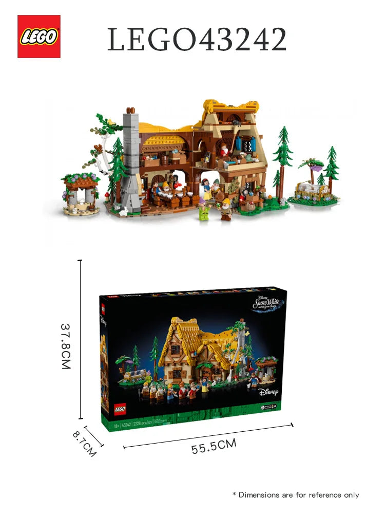 LEGO 43242 Snow White and Seven Dwarfs Forest Hut Building Blocks Children's Toy Gift