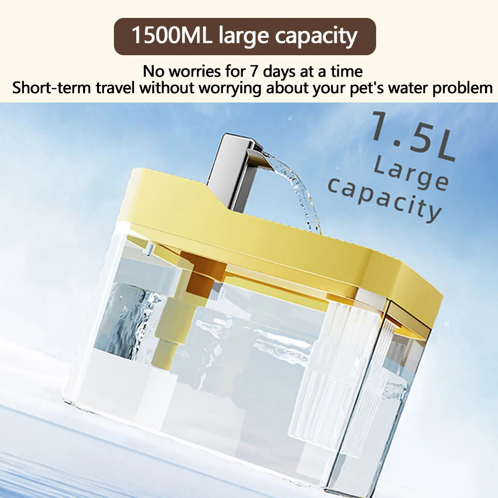 Cat Water Fountain with Quiet Pump Dog Water Dispenser USB Anti-Dry Burning Cat Drinker Cat Fountain for Cats Indoor