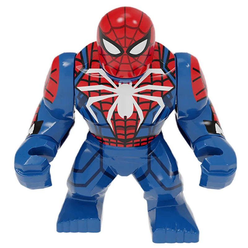 Building Blocks Marvel Transformation Figures Big Goblin Spiderman Iron Man Venom Captain Hawk Deadpool Technic Armor Gift Toys