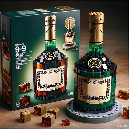Creative Whiskey Bottle Building Blocks, 3D Puzzle DIY Model Kits for Adults, Home Bar Decoration, 11 Styles Available