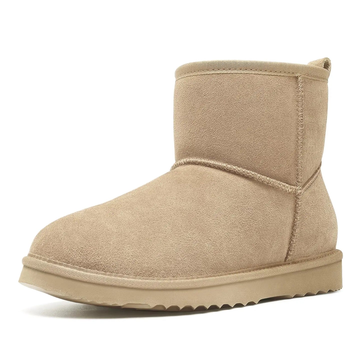 Evshine Winter Mini Snow Boots For Women Plush Lined Warm Suede Snow Boots Comfy Fuzzy Boots Fur Home Ankle Boots Lady Snow Boot